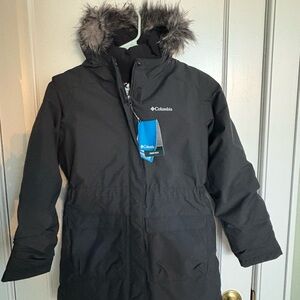 Columbia Black Kids Jacket with Fur Hood